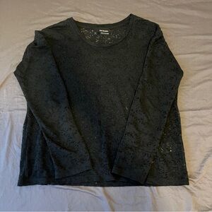 The Kooples Black Lace Detail Top Small